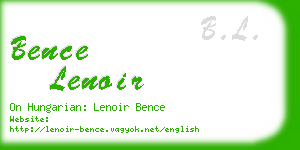 bence lenoir business card